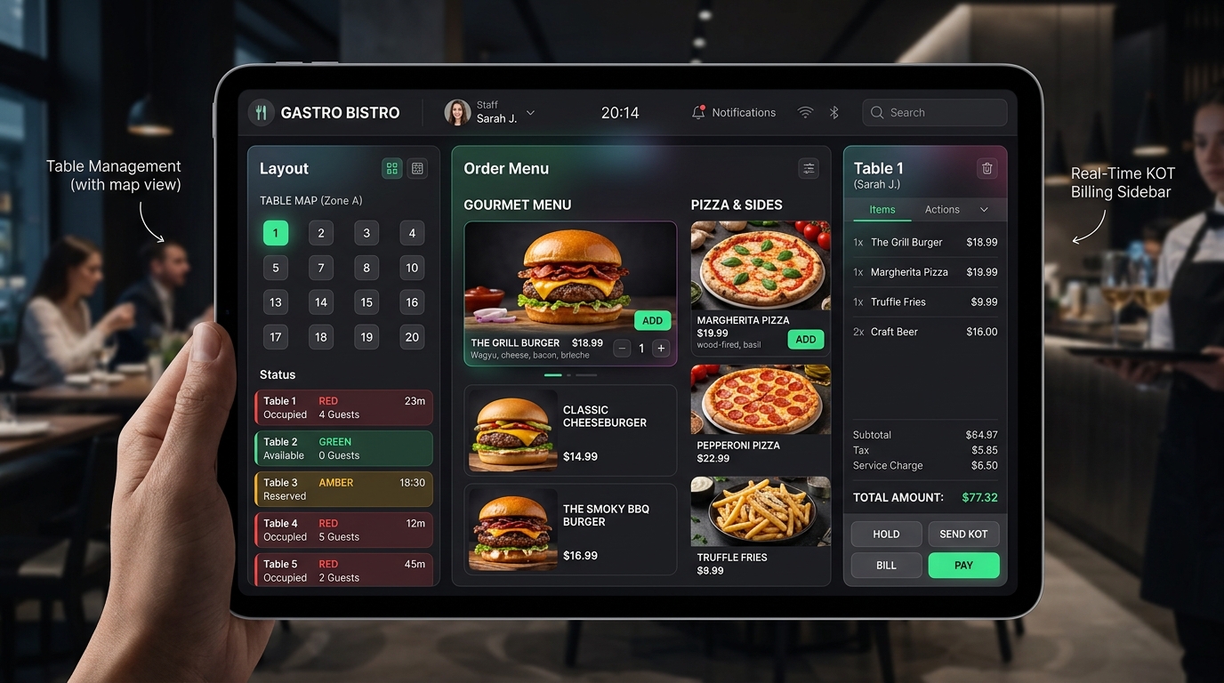 Digify Restaurant POS Tablet Interface