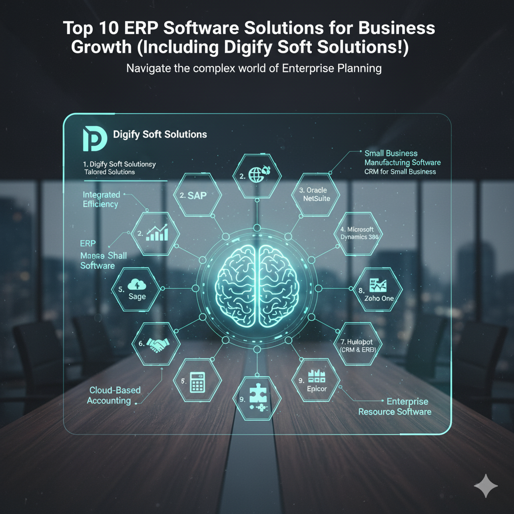 Top 10 ERP Software Solutions For Business Growth (Including Digify Soft Solutions!)